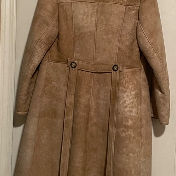 Vintage 70s The Shearling Market NYC Long Coat Double Breasted size small - Picture 11 of 12